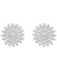 Wrapped Love Diamond Flower Cluster Stud Earrings (1 ct. t.w) 14k Gold, Exclusively at Macy's
