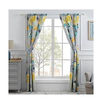 Greenland Home Fashion Watercolor Dream Curtains - Gray 42x84"