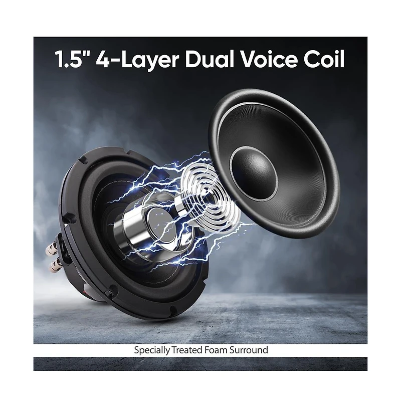 8'' 800 Watt Dual Voice Coil Subwoofer, 4 Ohm