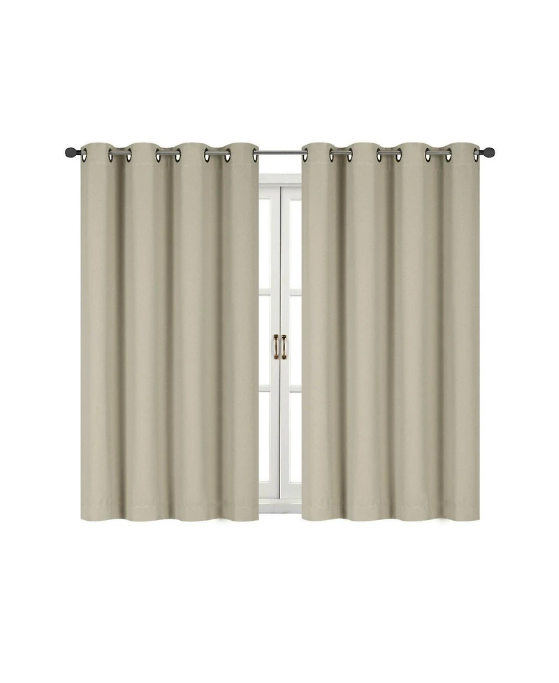 Kate Aurora 100% Thermal Blackout Bath & Kitchen Window Curtains - 50 in. W x 45 L, Teal