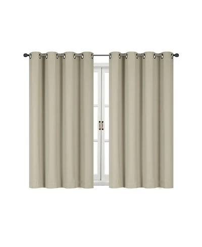 Kate Aurora 100% Thermal Blackout Bath & Kitchen Window Curtains - 50 in. W x 45 L, Teal