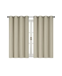 Kate Aurora 100% Thermal Blackout Bath & Kitchen Window Curtains - 50 in. W x 45 L, Teal