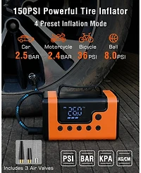 Alpha DigitalCar Jump Start, 150PSI Air and Vacuum: 3000A for 8.0L Gas/6.0L Diesel