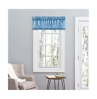 Ellis Stacey 1.5" Rod Pocket High Quality Fabric Solid Color Window Balloon Valance 60"x15" Slate