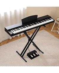 Sugift 88-Key Keyboard Piano Set with Adjustable Stand