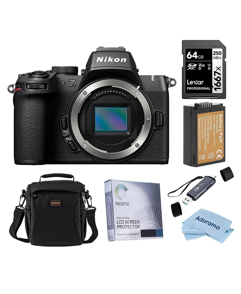 Nikon Z50II Mirrorless Camera, Bundle with 128GB Memory Card, En-EL25 Battery and Shoulder Bag