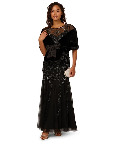 Adrianna Papell Women's Crewneck Blow Coverup Jacket