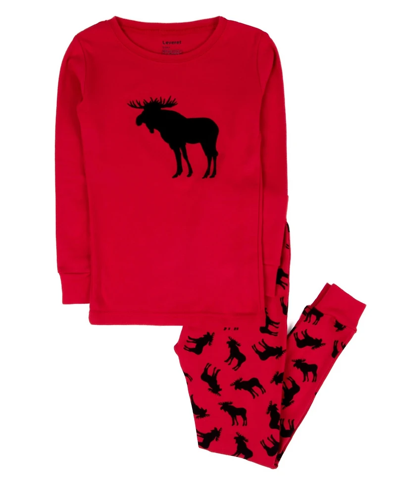 Leveret Toddler Unisex 2T-5T Two Piece Cotton Holiday Pajamas