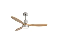 52-inch Simple and Grand Style Sand Nickel 3-Blade Ceiling Fan with Remote Control and Light Source