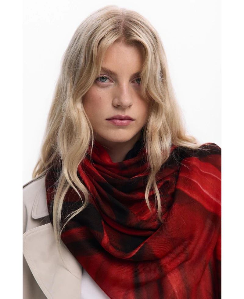 Desigual Women's Rectangular floral scarf