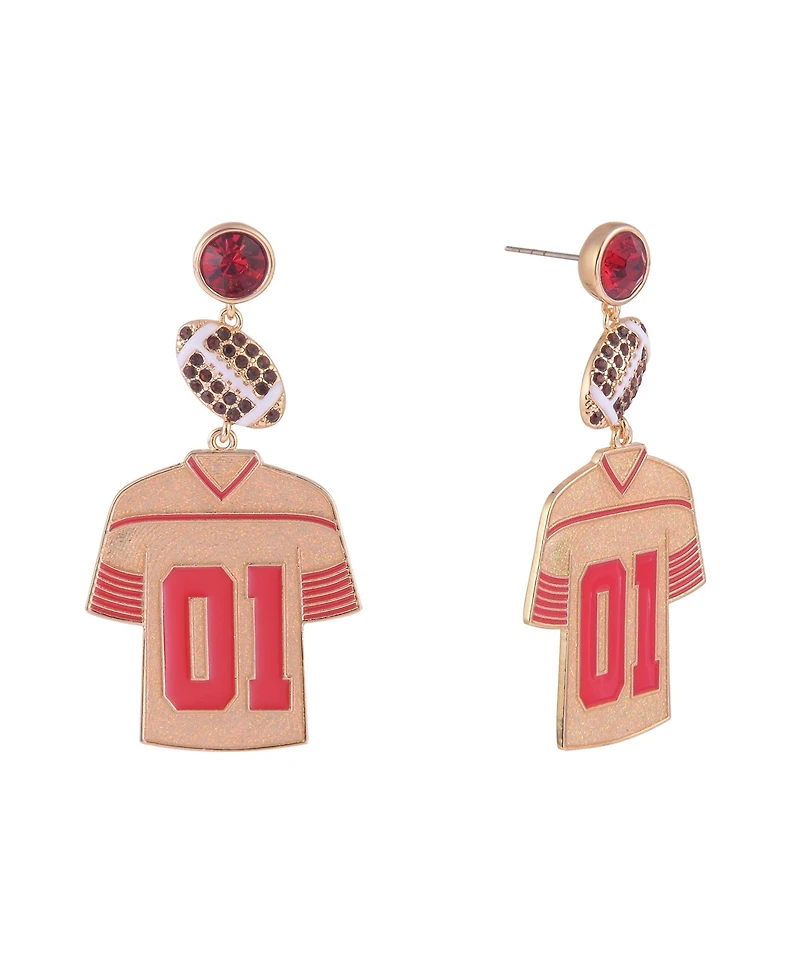 Hallmark Enamel Jersey Football Earrings