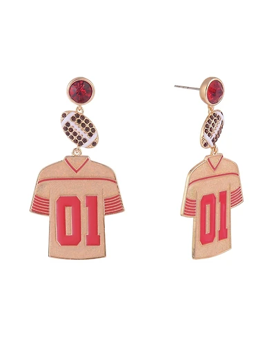 Hallmark Enamel Jersey Football Earrings
