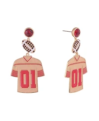 Hallmark Enamel Jersey Football Earrings