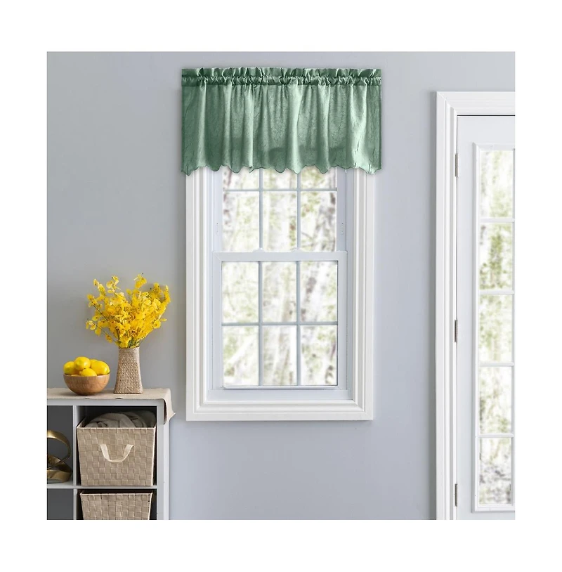 Ellis Curtain Portland Crushed Taffeta Rod Pocket Valance - 48x15