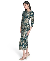 Vince Camuto Women's Metallic Crinkle Knit Dress