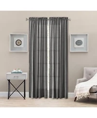 Ellis Curtain Portland Crushed Taffeta Rod Pocket Tailored Panel 48 X22 X Grey