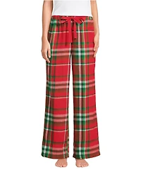 Lands' End Women's Tall Flannel Wide Leg Sleep Pants