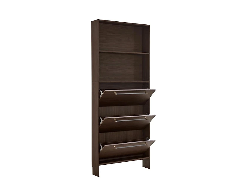 Casainc Storage Cabinet Shoe Organizer with 3 Flip Drawers