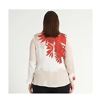 Estelle Plus Collared Long Sleeve Tops & Tees