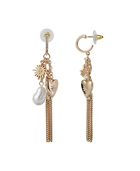 BCBGeneration Multi-Charm Tassel Drop Earrings