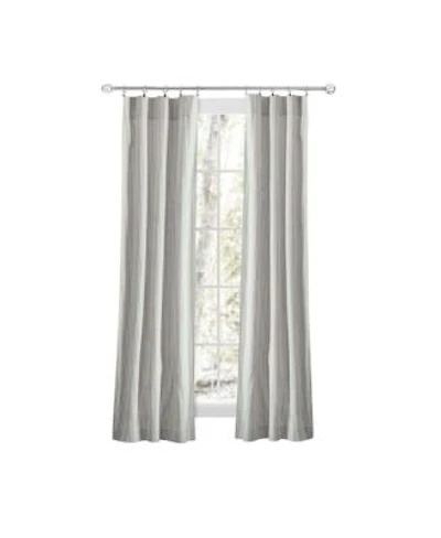 Ellis Curtain Plaza Classic Ticking Stripe Printed 3 X22 Rod Pocket Tailored Panel Pair With Tiebacks 56 X22 X Sage