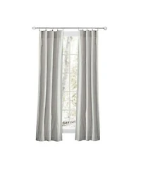 Ellis Curtain Plaza Classic Ticking Stripe Printed 3 X22 Rod Pocket Tailored Panel Pair With Tiebacks 56 X22 X Sage