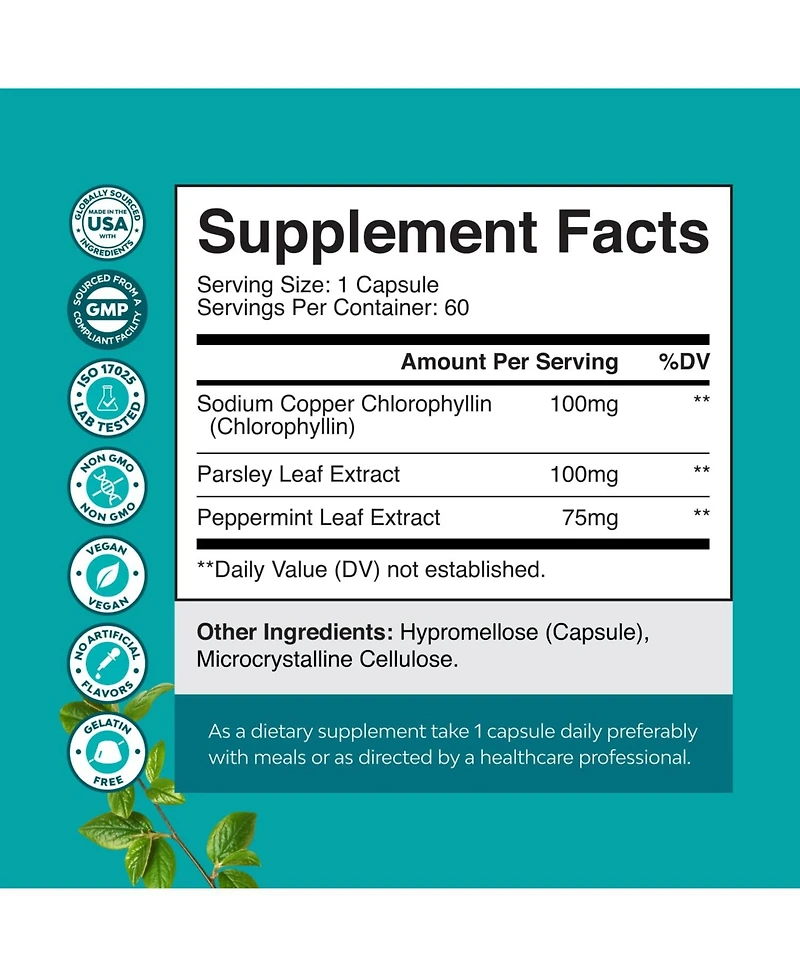 Chlorophyll Complex Capsules, 60ct