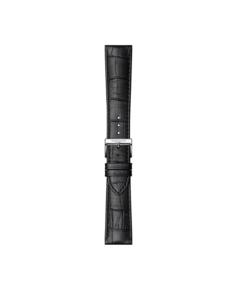 Tissot Men's Swiss Automatic Classic Dream Black Leather Strap Watch 42mm
