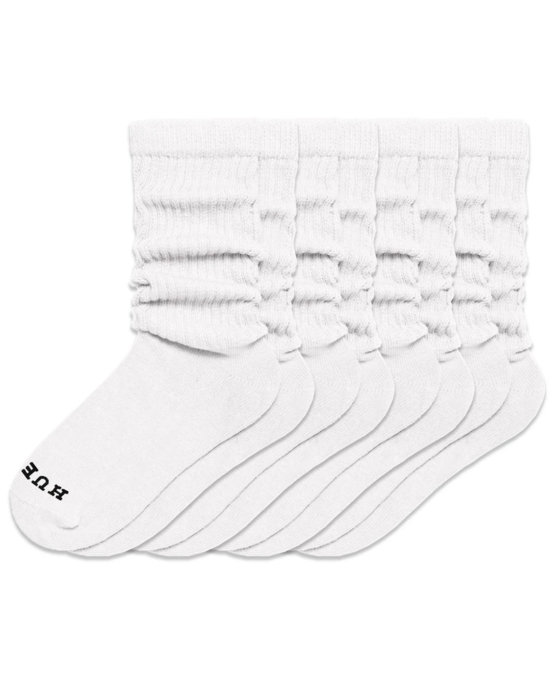Hue Women's 4-Pack Wide Ribbed Slouch Casual Socks