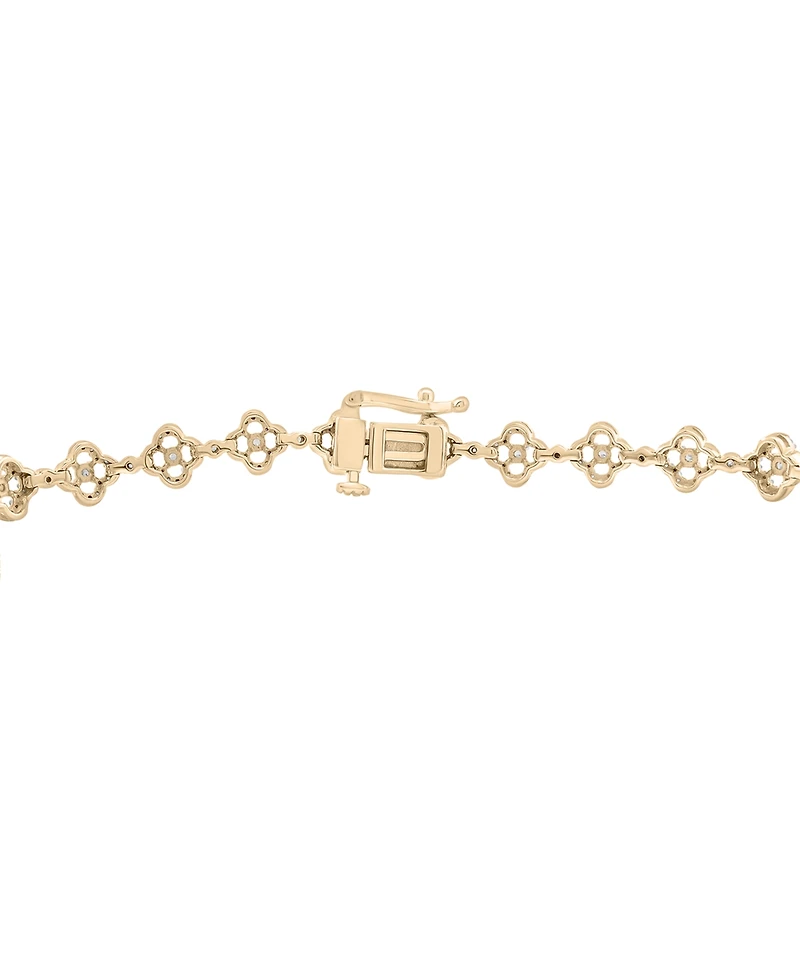 Wrapped in Love Diamond Clover Tennis Bracelet (1 ct. t.w.) in 14k White Gold, Exclusively at Macy's