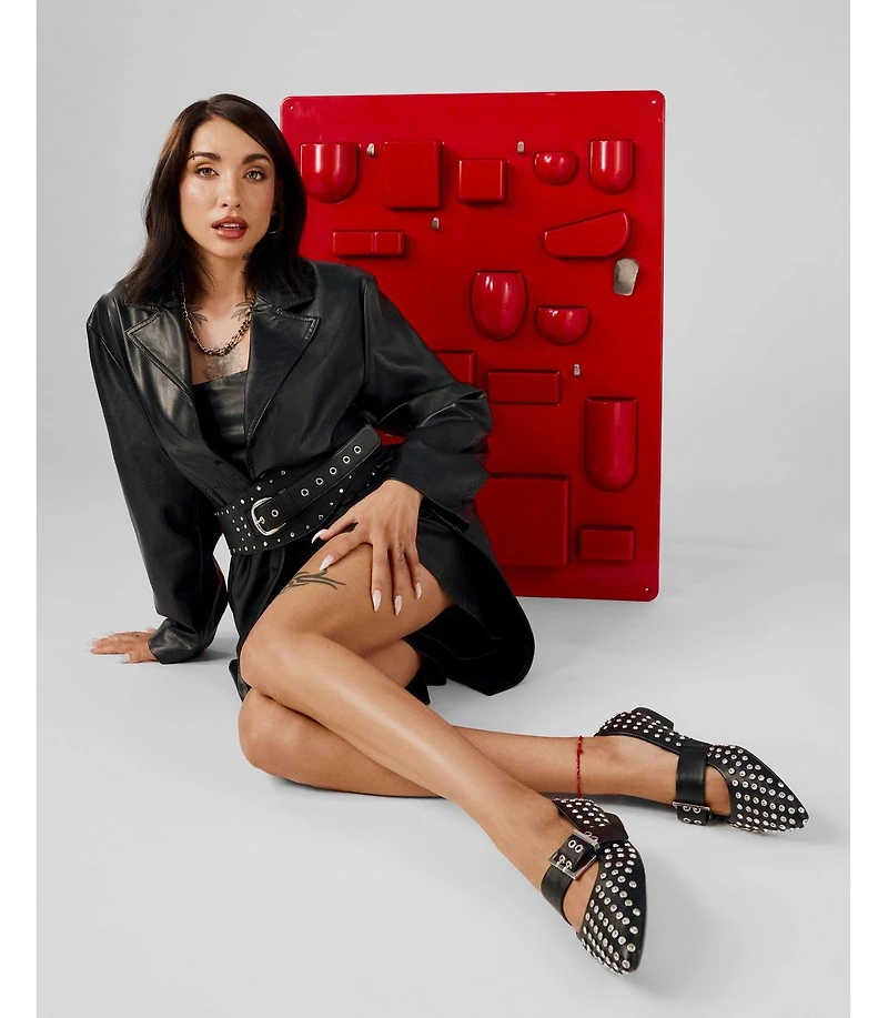 Women's Mary Jane Studded Ballet Flats By Xti