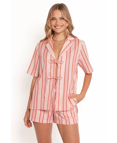 Petal and Pup Women's Aaliyah Tie Front Top