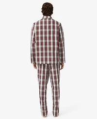 Lacoste Men's Plaid Pattern Pajama Set