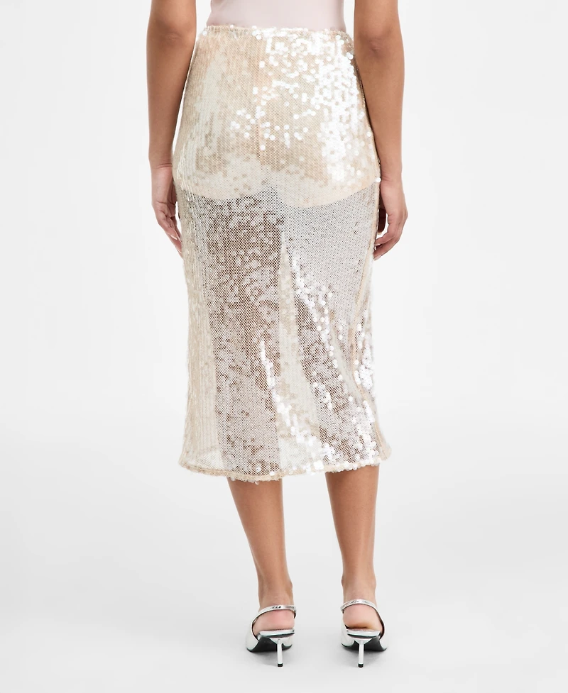 Bar Iii Women's Paillette Slip Skirt, Macy's Exclusive