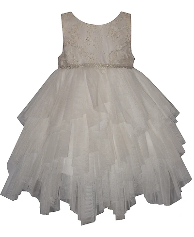 Bonnie Baby Girls Hanky Hem Sleeveless Party Dress