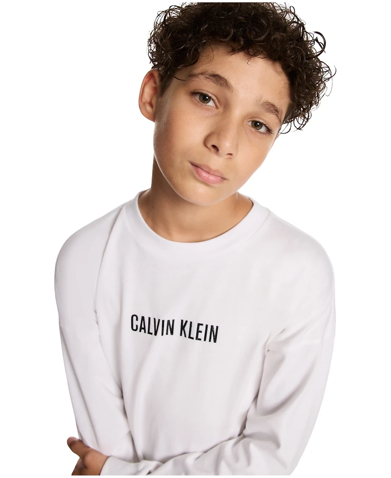 Calvin Klein Boys 8-20 Impact Font Long Sleeve T-Shirt