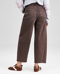 And Now This Women's High-Rise Washed Barrel-Leg Jeans, Exclusively at Macy's