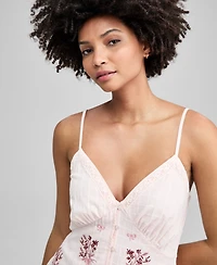 And Now This Women's Cotton Embroidered Mini Dress, Macy's Exclusive