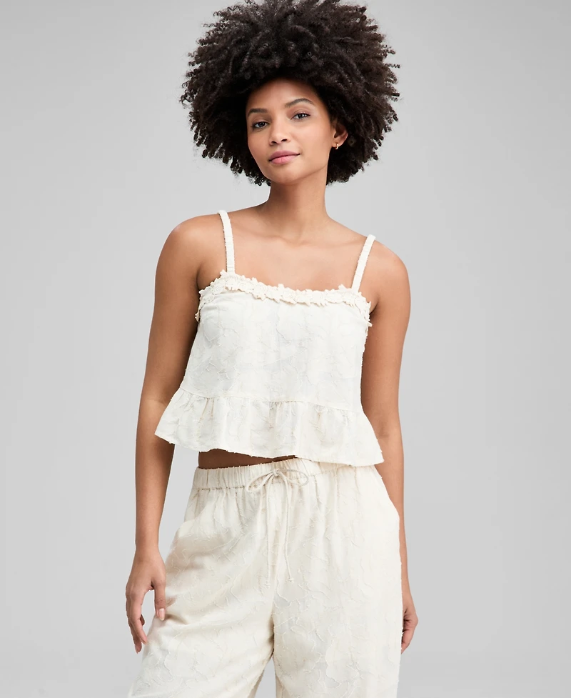 And Now This Women's Cotton Floral Jacquard Tank, Macy's Exclusive