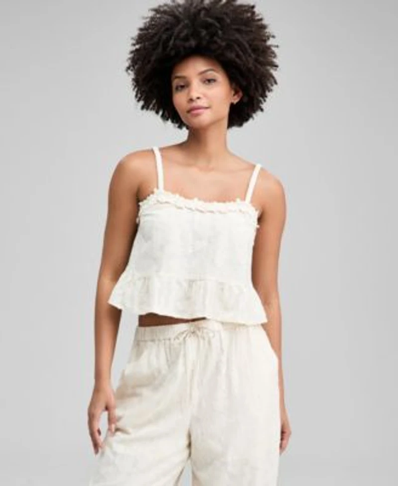 Now This Womens Cotton Floral Jacquard Tank Macys Exclusive