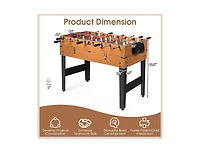 48 Inch 3-In-1 Multi Combo Game Table with Soccer for Game Rooms