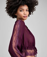And Now This Women's Textured Sheer Blouse, Macy's Exclusive