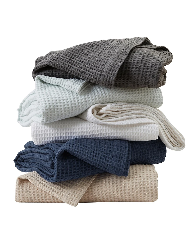 Linery & Co Waffle Weave Textured Cotton Blanket