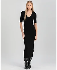 Pietro Brunelli Milano Women's V-Neck Carlotta Maxi Dress