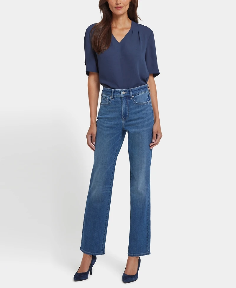 Nydj Petite High Rise Marilyn Straight Jeans