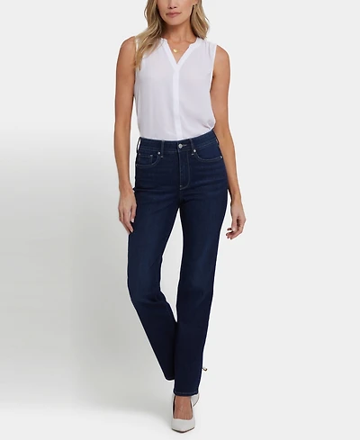 Nydj Petite High Rise Marilyn Straight Jeans
