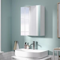 Hauschen Home 18x14 inch Bathroom Wall Cabinet, Saver Storage, Medicine Cabinet with 1 Door and Adjustable Shelves，Flat-Pack Design (White)