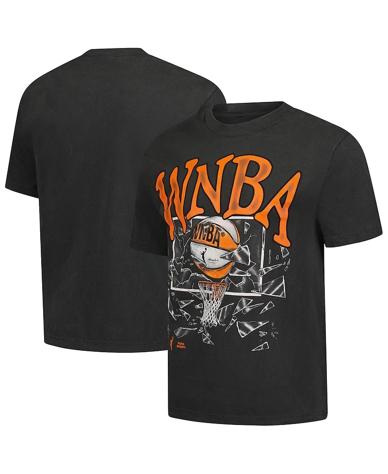 Playa Society Men's and Women's Black Wnba "Shattered Glass" Premium T-Shirt
