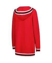 Gameday Couture Women's Red Wisconsin Badgers Tri-Blend Rounded Stripe Sweater