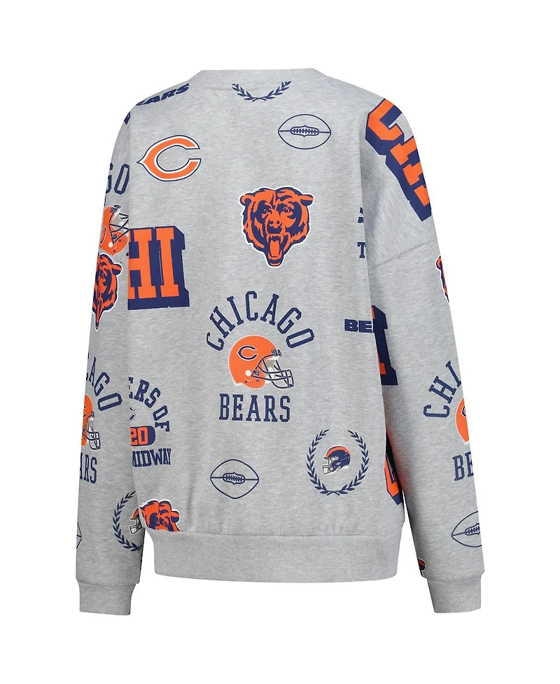 Gameday Couture Women's Heather Gray Chicago Bears Always On Repeat Fleece Sweatshirt
